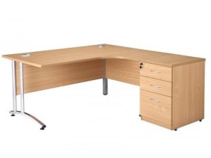 OFR Plus Workstation Desk with Pedestal