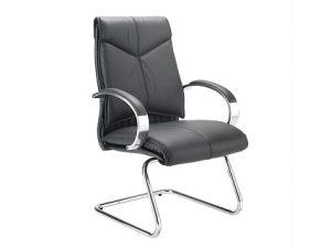 Valentino Leather Visitor Chair with Cantilever Frame