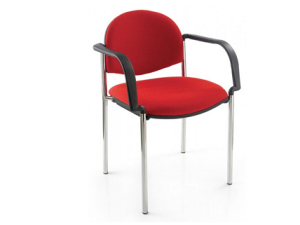 Atom Meeting Chair with Chrome or Black 4 Legged Frame