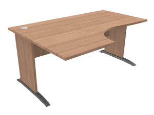 Retro Crescent Desk with Cantilever Leg