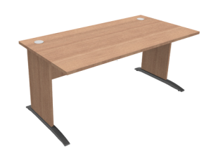 Retro Straight Desk with Cantilever Leg