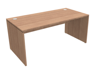 Retro Straight Desk with Panel Leg