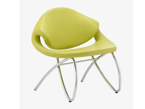 Beau Leather Visitor Chair in Green