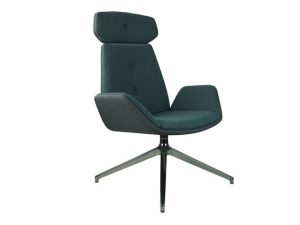 Reflect Lounge Chair with Chrome Pyramid Base
