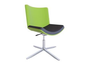 Corona Swivel Reception Chair with Square Back