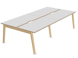 Nova Wood 4 Person Desk