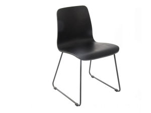 Almond 2 Café Chair with Metal Skid Base