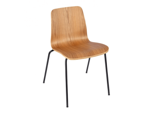 Almond-1 Café Chair with Metal Legs