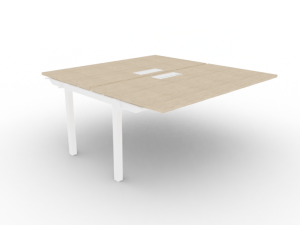 Dialogue 2 Person Back to Back Add-On Desk with Cable Access Hatch