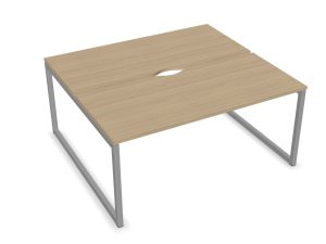 Nova O- 2-Person Back to Back Desk with Scallop Cutout Top