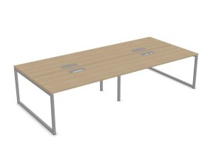 Nova O 4-Person Back to Back Desk with Cable Access Flap