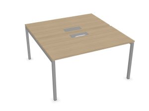 Nova U 2 Person Back to Back Desk with Cable Access Flap