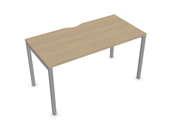 Nova U Rectangle Desk with Scallop Cut-Out -Fast Track