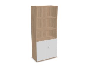 Double Door Cupboard with Bookcase Top - H1900mm