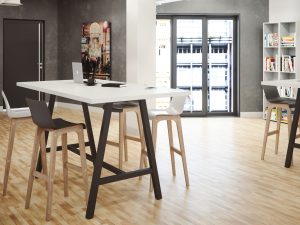 Cohesion High Table with Metal Legs