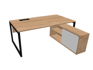 Nova Executive Desk & Return with O Leg