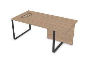 Plana Executive Desk with Modesty Panel- Right Hand