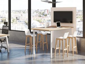 Visio Media Hub Table with Technical Wall