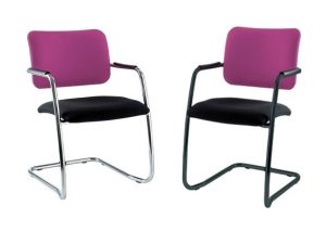 Breeze Meeting Chair with Black or Chrome Cantilever Frame