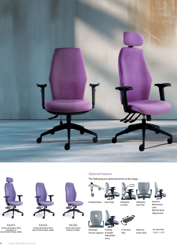 Kona High Back Task Chair with Headrest - Image 5