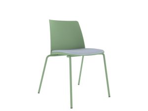 Melba Polypropylene Chair with Upholstered Seat