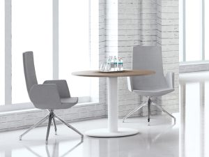 Forum Round Meeting Table with Trumpet Base