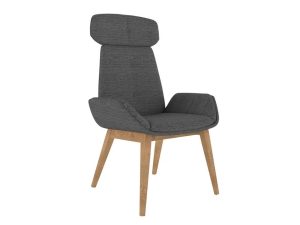Reflect Lounge Chair with 4 Leg Wood Base