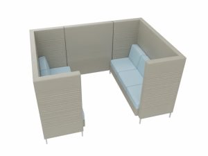 Ceilo 3 High Back Booth