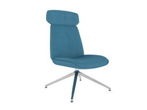 Refresh Lounge Chair with Chrome Pyramid Base