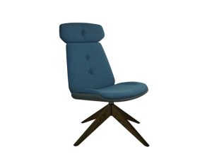 Refresh Lounge Chair with Walnut Pyramid Base
