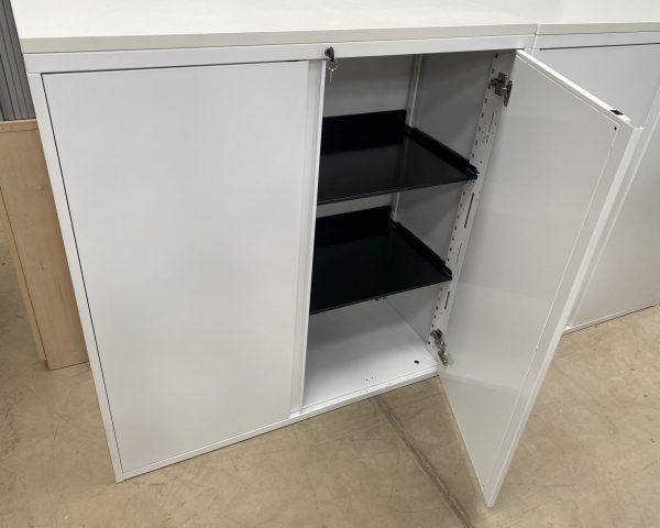 Used Metal Cupboard in White - Image 3