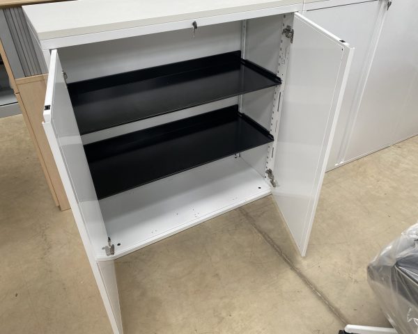 Used Metal Cupboard in White - Image 4