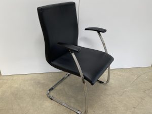 Black Leather Meeting Chairs