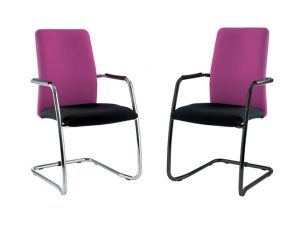 Breeze HB Meeting Chair with Black or Chrome Cantilever Frame