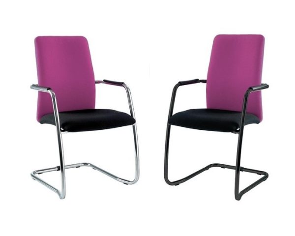 Breeze HB Meeting Chair with Black or Chrome Cantilever Frame