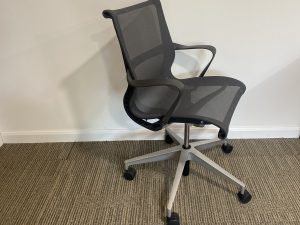 Herman Miller Setu Office Chairs in Grey Mesh