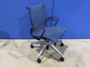 Herman Miller Setu Office Chairs in Blue Mesh