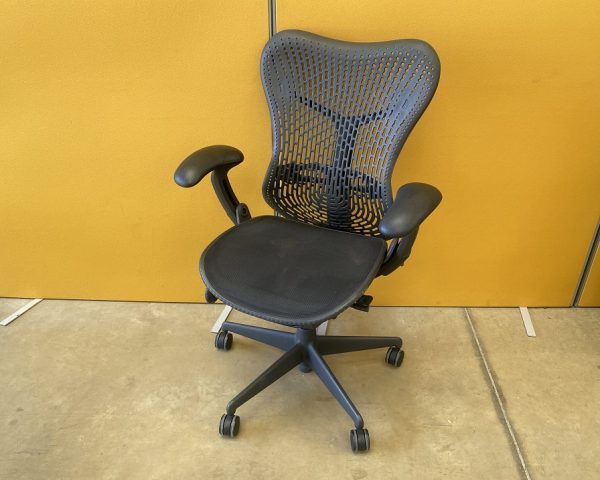 Refurbished Herman Miller Mirra Chair - Black Mesh - Multi Functional Arms