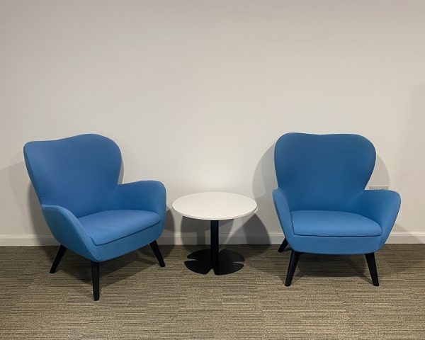 Reception Lounge Chair in Blue