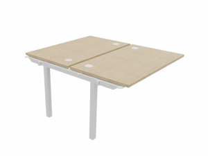 Dialogue 2 Person Back to Back Add-On Desk with Cable Ports