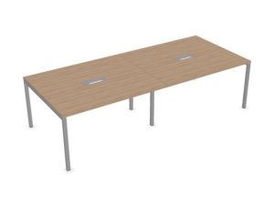 Nova U Meeting Table with Rectangle Cable Grommet