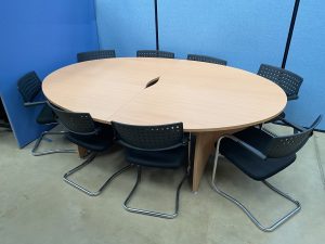 Elancia Oval Boardroom Meeting Table in Beech