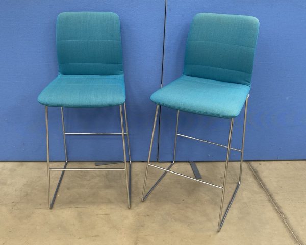 Boss Design Aaron Barstool in a Blue Fabric