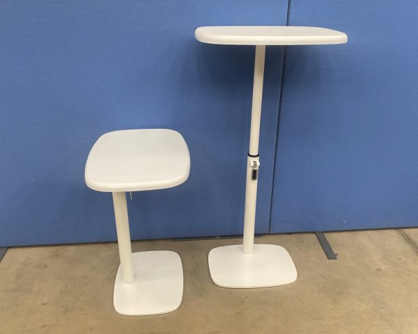 Height Adjustable Laptop Table in White