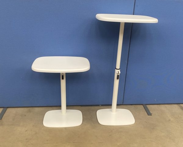 Height Adjustable Laptop Table in White - Image 2