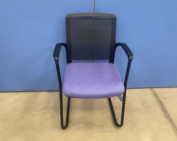 Set of 6 Cantilever Frame Stacking Chairs - Image 2
