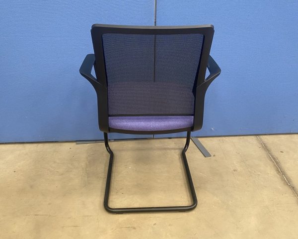 Set of 6 Cantilever Frame Stacking Chairs - Image 3