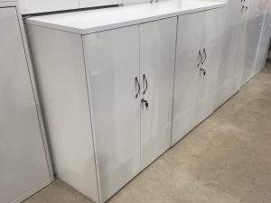 Double Door Cupboard in White - Used