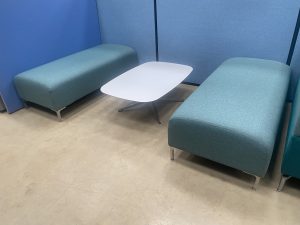 Sofa Bench in a Green Fabric | Used