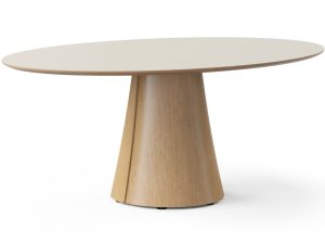 Botany Oval Meeting Table with Wooden Base